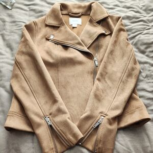 Sueded-knit Moto Jacket for Women